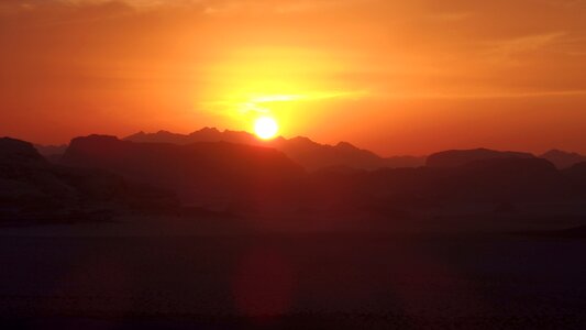 Jordan desert sunset photo