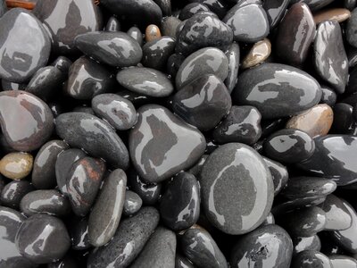 Black stone wet photo