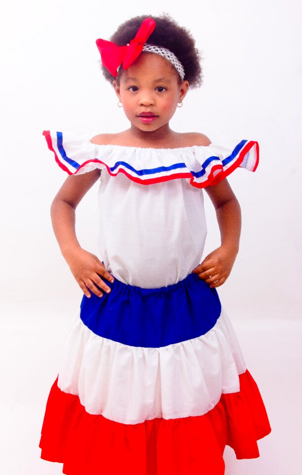 Dominican republic colors red with blue