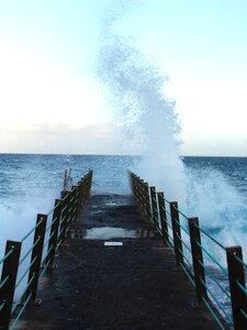 Storm splash pier