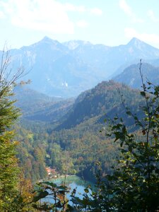 Lake summit panorama photo