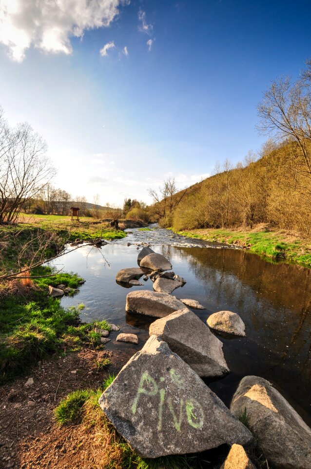 Bank nature flowing photo