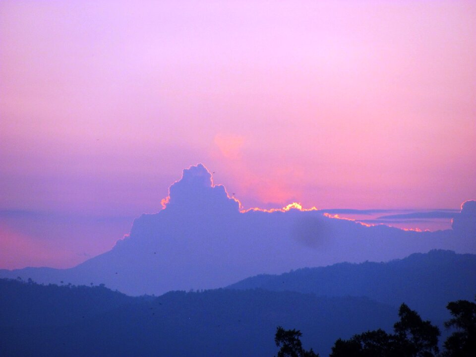 Clouds colombia pink sky