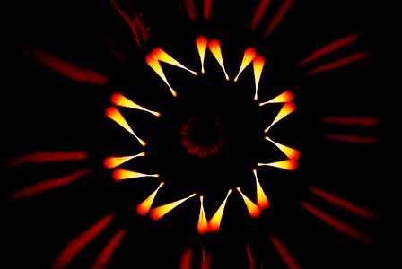 Candle burn glowing