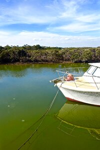 Vessel mooring reflection photo