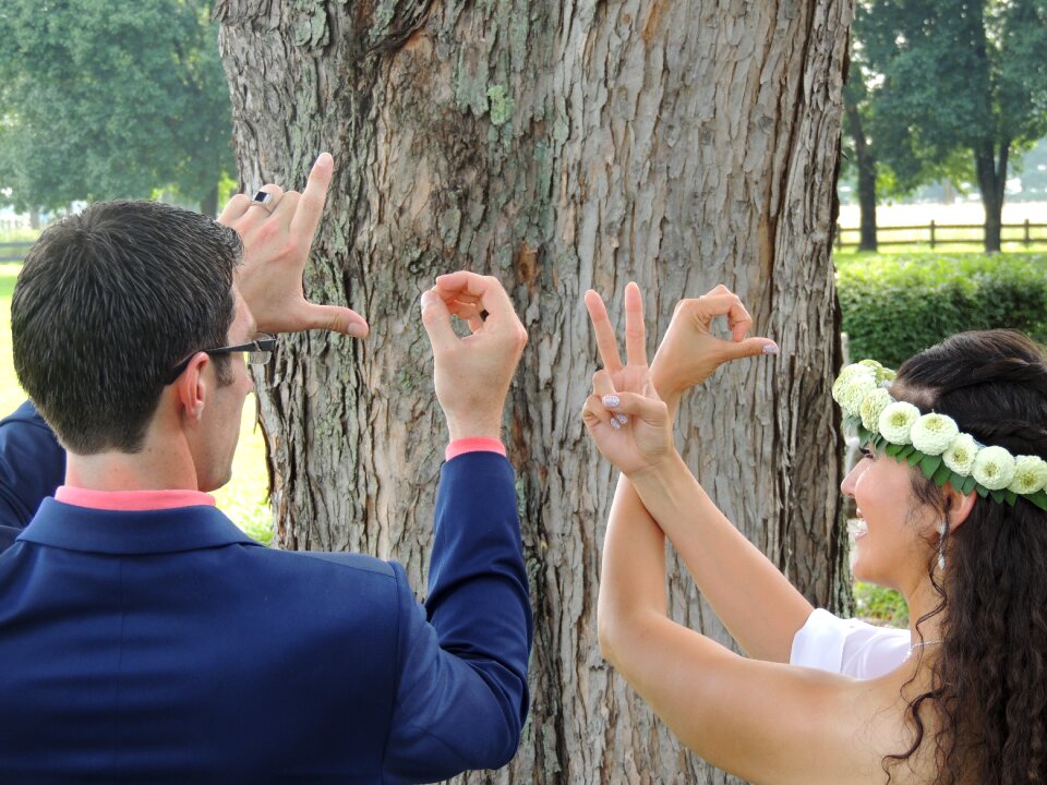 Groom bride romantic photo