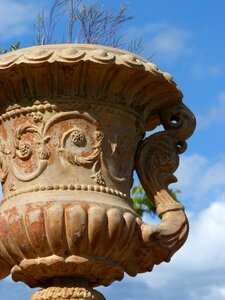 Terracotta old flowerpot photo
