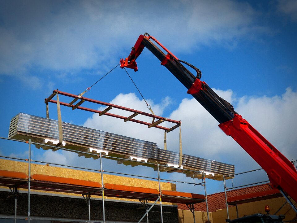 Site load crane crane arm