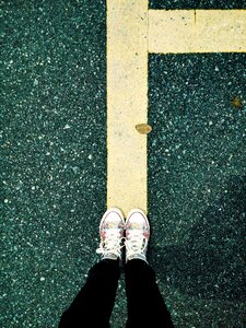 Line road yellow line