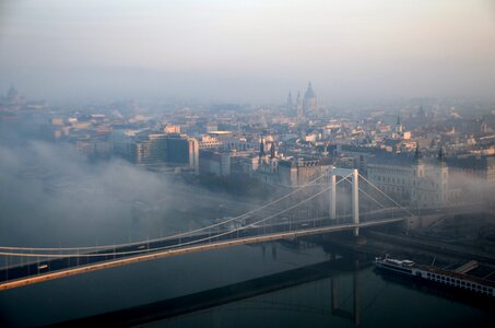 Fog dawn elizabeth bridge