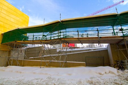 Construction scaffolding platform