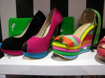 Bare feet high heels summer