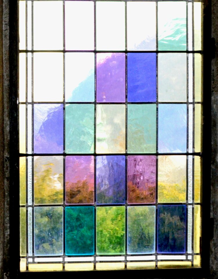 Colored glass church vista