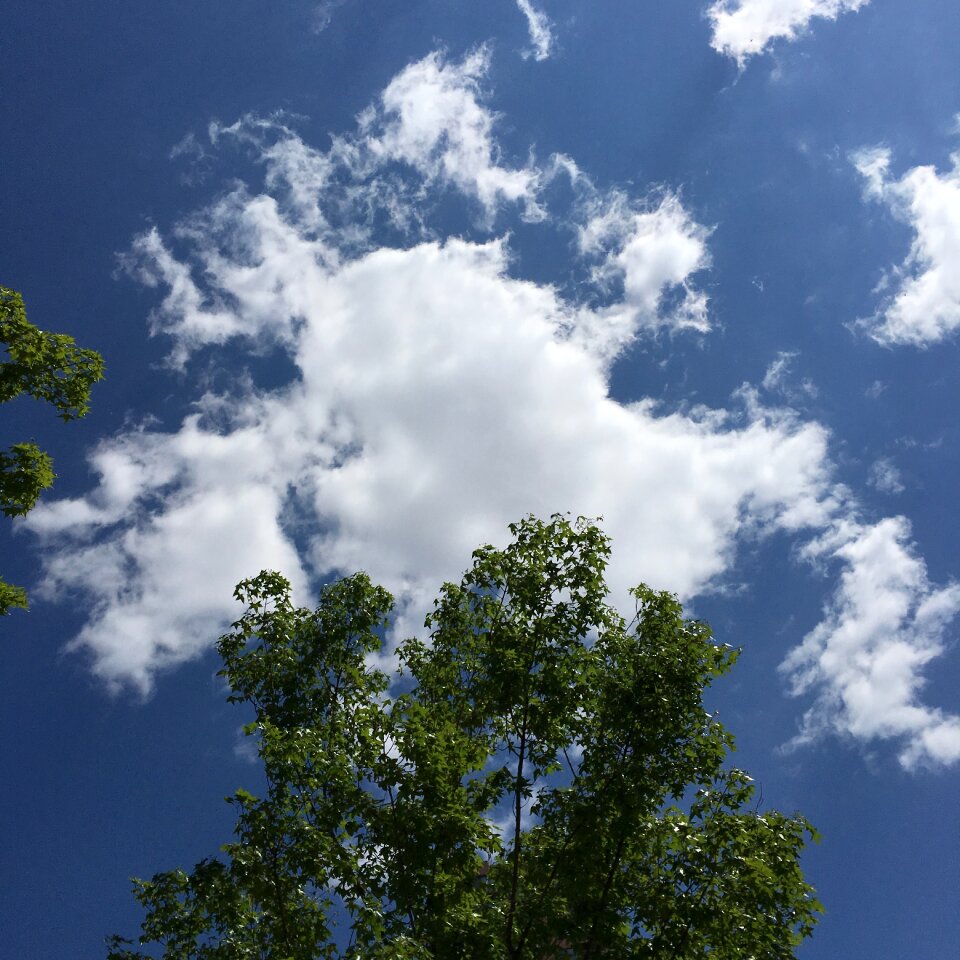 Blue sky and white clouds good weather blue skies