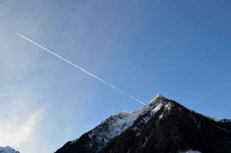 Blue alpine winter
