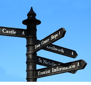 Direction signpost way