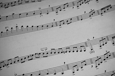 Music sheet melody music notes