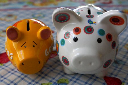 Piggy bank money porcelain