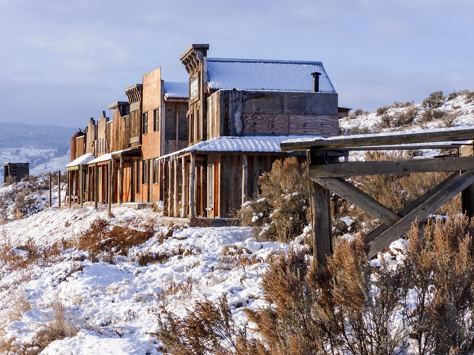 Wooden western style wild west photo