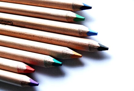 Colorful colored pencils office