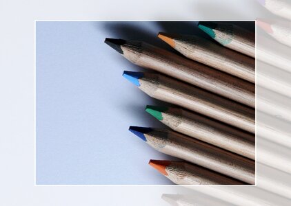 Colorful colored pencils office