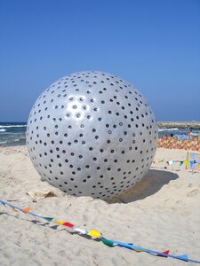 Beach zorbing the baltic sea