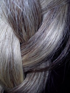 Material natural gray hair photo