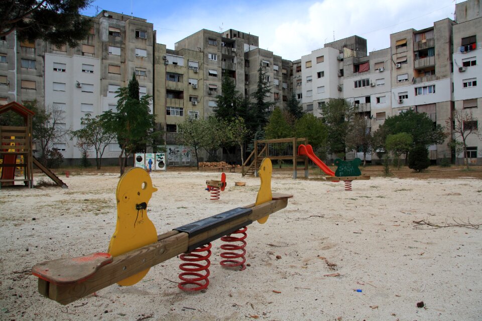 Playground residential area flat