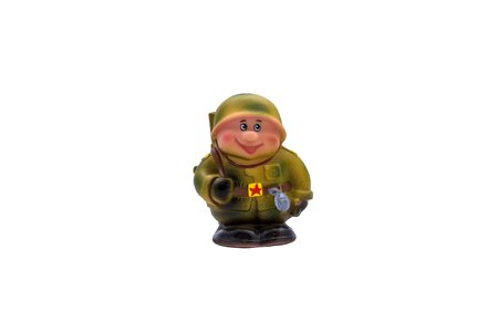 Green cheerful lance-corporal