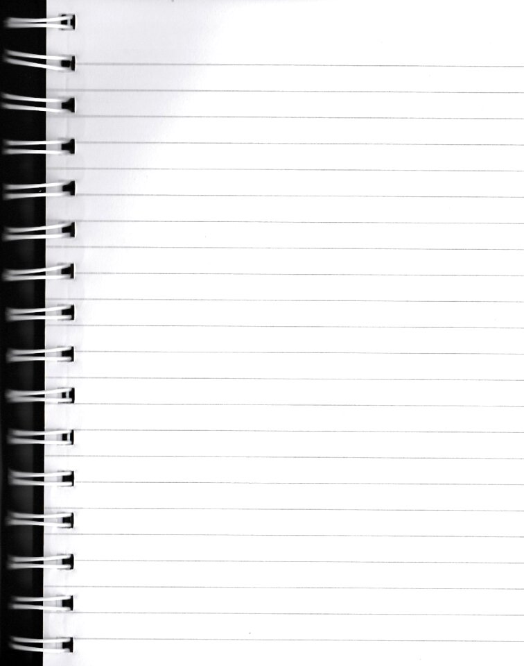 Lined paper binder book