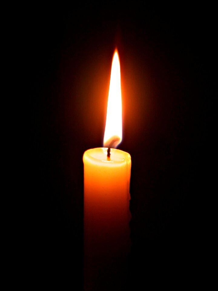 Flame glowing candlelight
