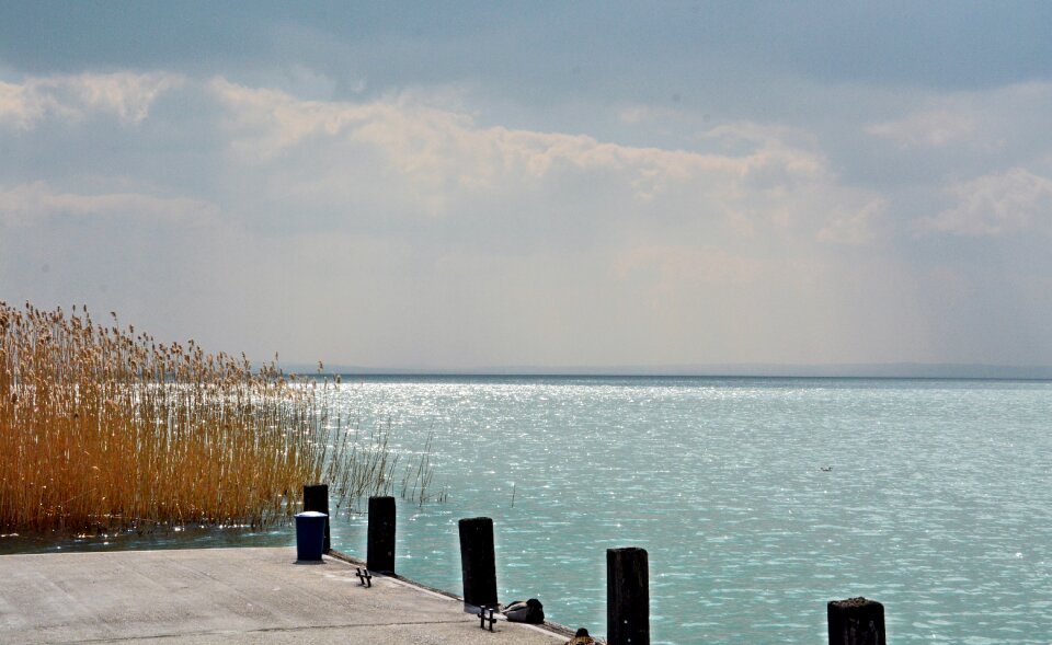Lake balaton water clouds