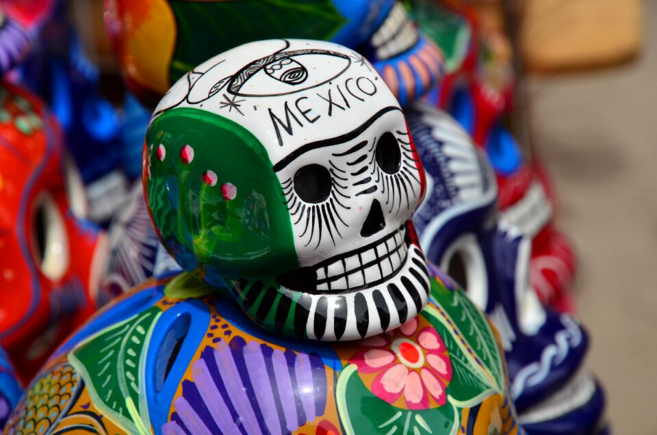Skull flag puebla