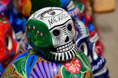 Skull flag puebla