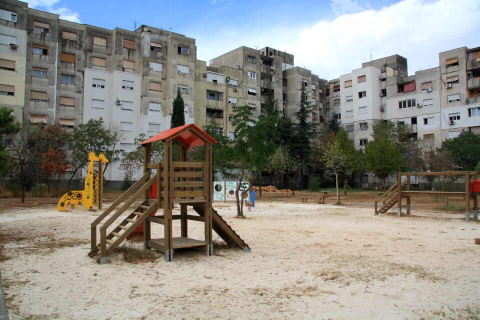 Playground residential area flat