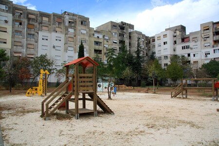 Playground residential area flat