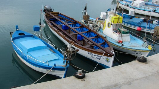 Fishing harbour boats photo