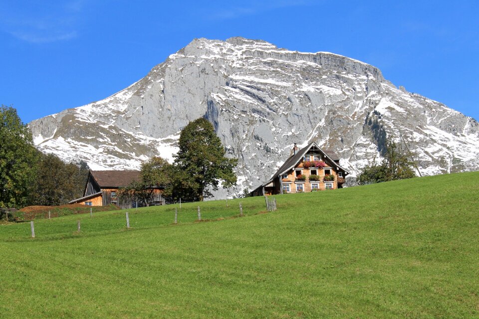 Alps landscape blue