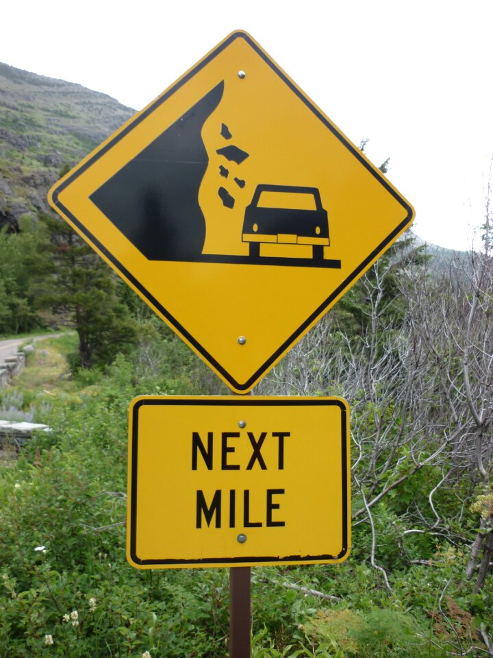 Traffic sign caution attention