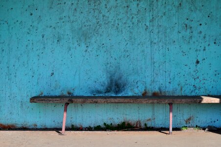 Seat bus stop old bench photo