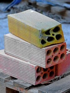 Bricks terracotta melted