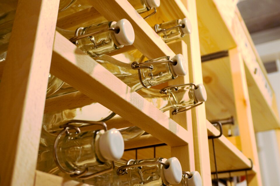 Shelf wine rack wine bottles