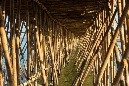 Bridge tonle river building photo