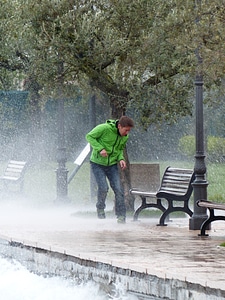 Inject downpour soaked photo