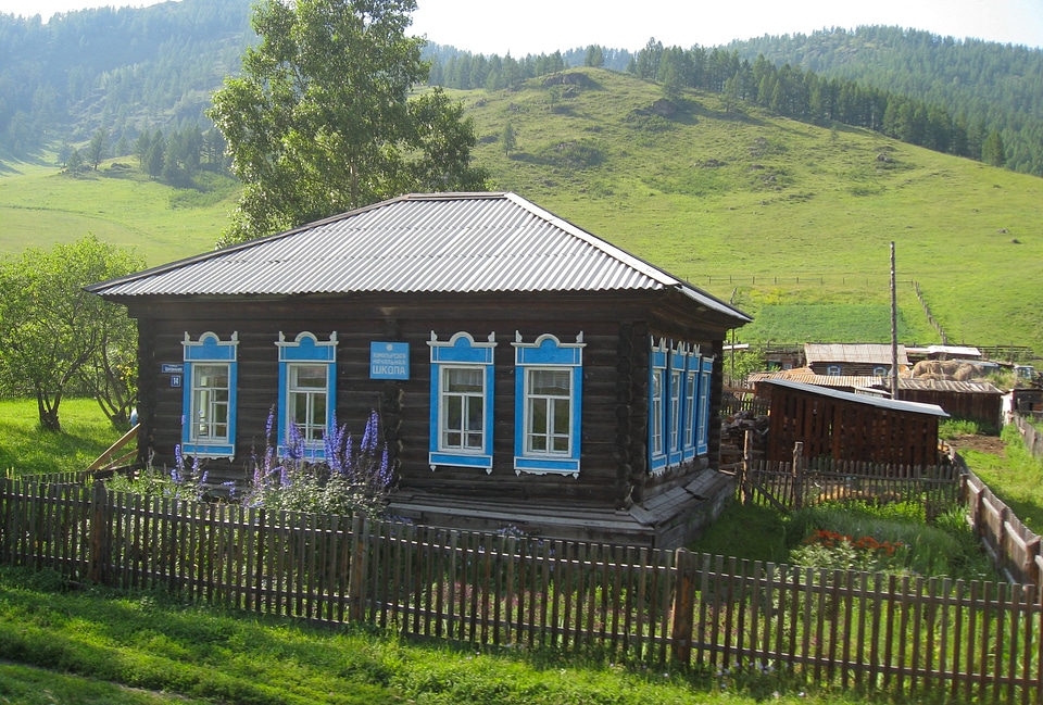 Russia altai house painted