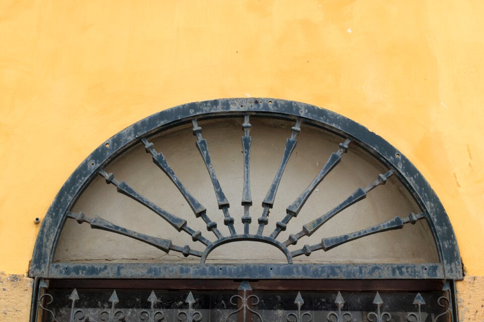 Door metal orange door photo