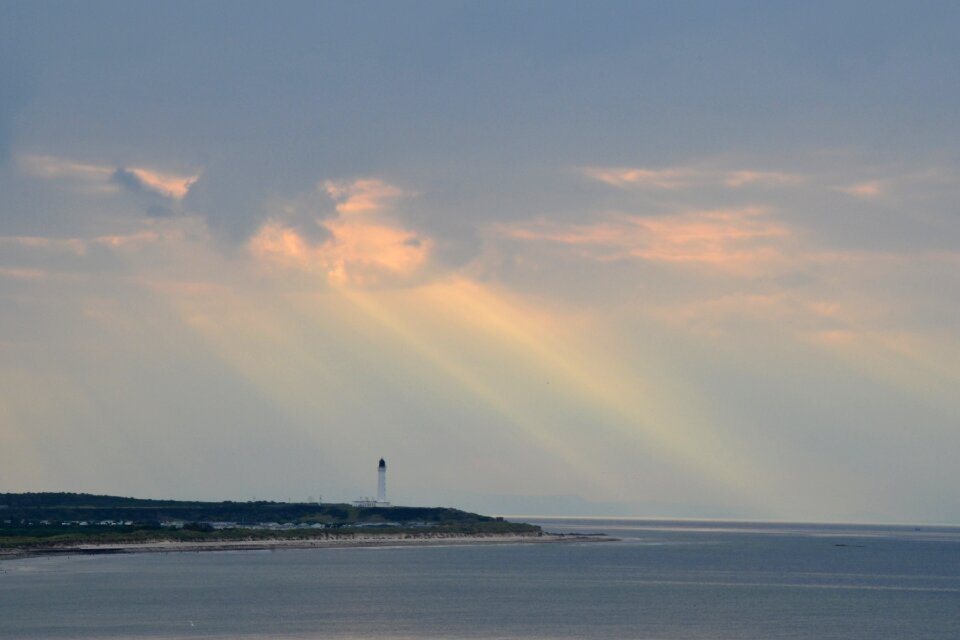 The north sea lighthouse sun