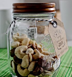 Nuts dried fruit container photo