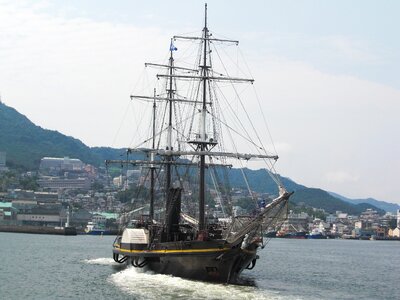 Nagasaki nagasaki port sailing ship