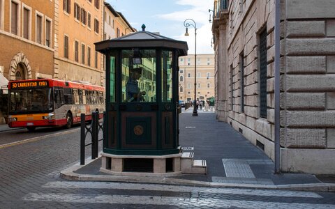 Police booth policeman